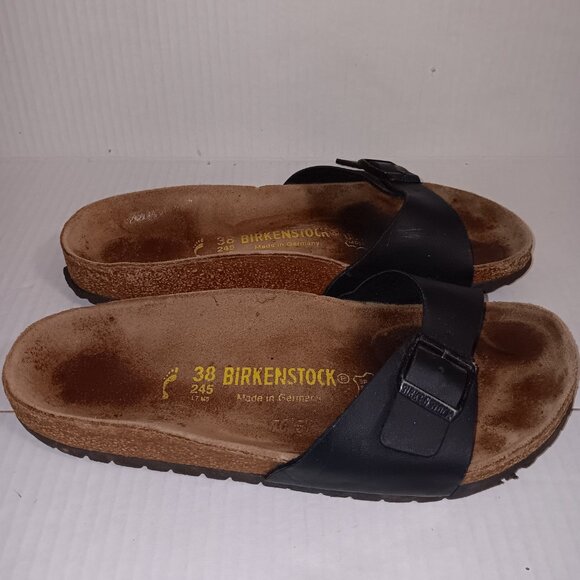 BIRKENSTOCK MADRID SINGLE BUCKLE SLIDE SANDALS - Picture 7 of 12